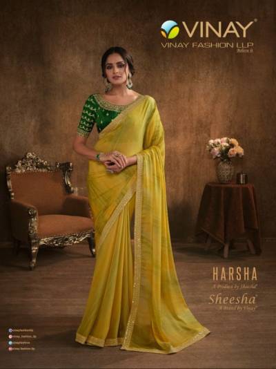 Sheesha Harsha By Vinay Fancy Printed Saree Collection